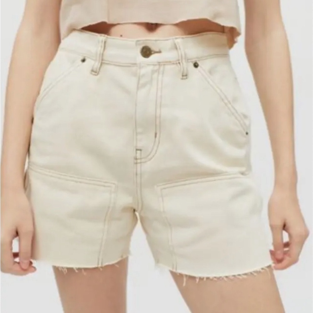 BDG URBAN OUTFITTERS HIGH RISE CUT OFF CARPENTER CUT OFF RAW HEM OB 1295063